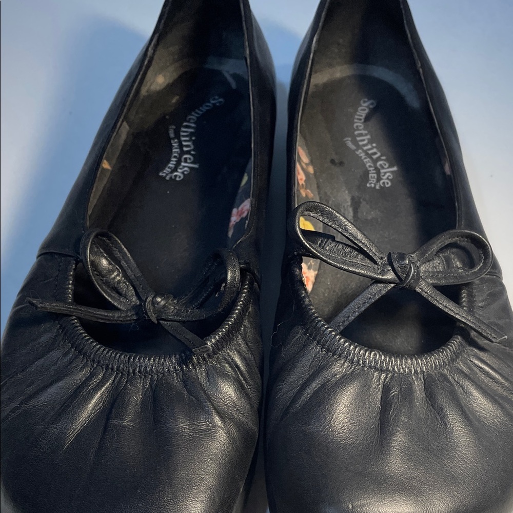 Black Leather Women Shoes